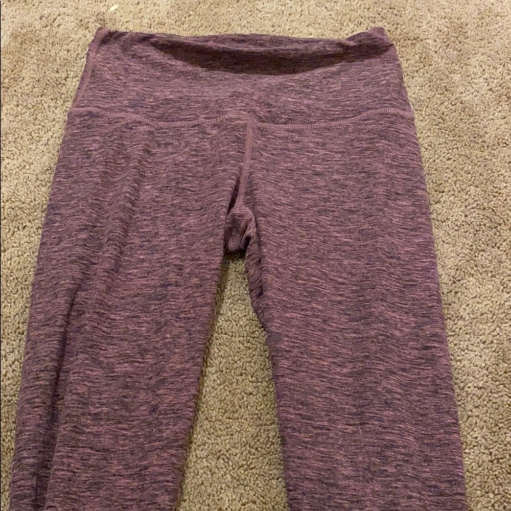 purple athletic leggings